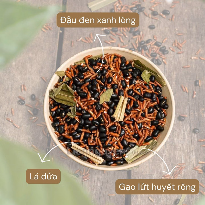 Trà Gạo Lứt Huyết Rồng Đậu Đen Xanh Lòng Lá Dứa - Bamboo - Ảnh 3