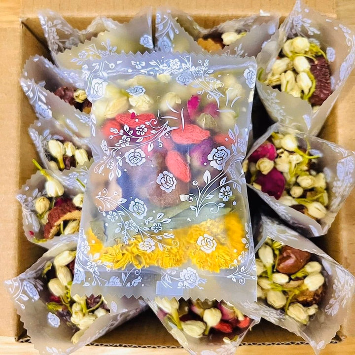 Trà Hoa Thảo Mộc 7 Vị Dưỡng Nhan Đẹp Da/ Hộp Mix 10 Gói Nhiều Vị - Bamboo - Ảnh 12