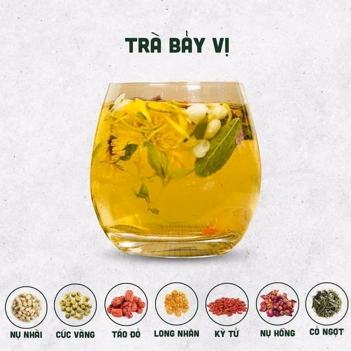 Trà Hoa Thảo Mộc 7 Vị Dưỡng Nhan Đẹp Da/ Hộp Mix 10 Gói Nhiều Vị - Bamboo - Ảnh 11