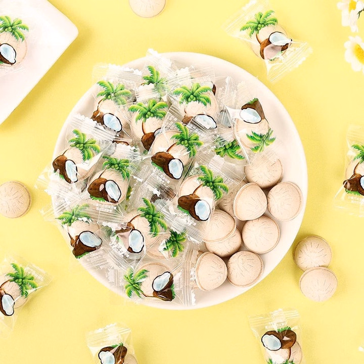 Kẹo Dừa Sakura Gói 200G Or 200G Kẹo Xá Or 500G Kẹo Xá Giòn Béo Thơm Ngon - Minh Ngọc - Ảnh 3