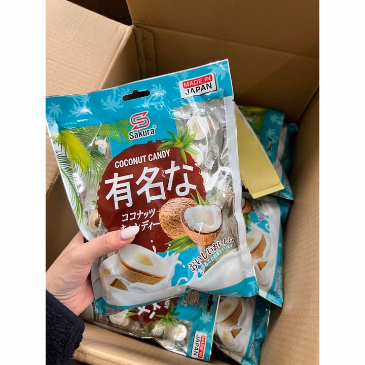 Kẹo Dừa Sakura Gói 200G Or 200G Kẹo Xá Or 500G Kẹo Xá Giòn Béo Thơm Ngon - Minh Ngọc - Ảnh 5