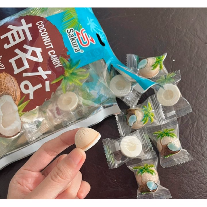 Kẹo Dừa Sakura Gói 200G Or 200G Kẹo Xá Or 500G Kẹo Xá Giòn Béo Thơm Ngon - Minh Ngọc - Ảnh 7