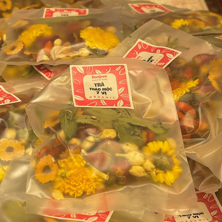 Trà Hoa Thảo Mộc 7 Vị Dưỡng Nhan Đẹp Da/ Hộp Mix 10 Gói Nhiều Vị - Bamboo - Ảnh 7