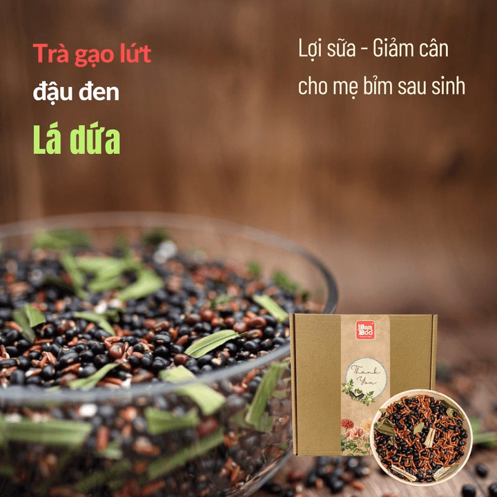 Trà Gạo Lứt Huyết Rồng Đậu Đen Xanh Lòng Lá Dứa - Bamboo - Ảnh 6