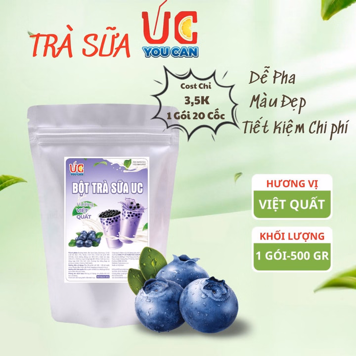 Trà Sữa Việt Quất, Trà Sữa Đậm Vị, Thơm Ngon, Nước Uống Giải Khát Dễ Pha Túi 500Gr Tsvq - Lady'S Passion - Ảnh 3