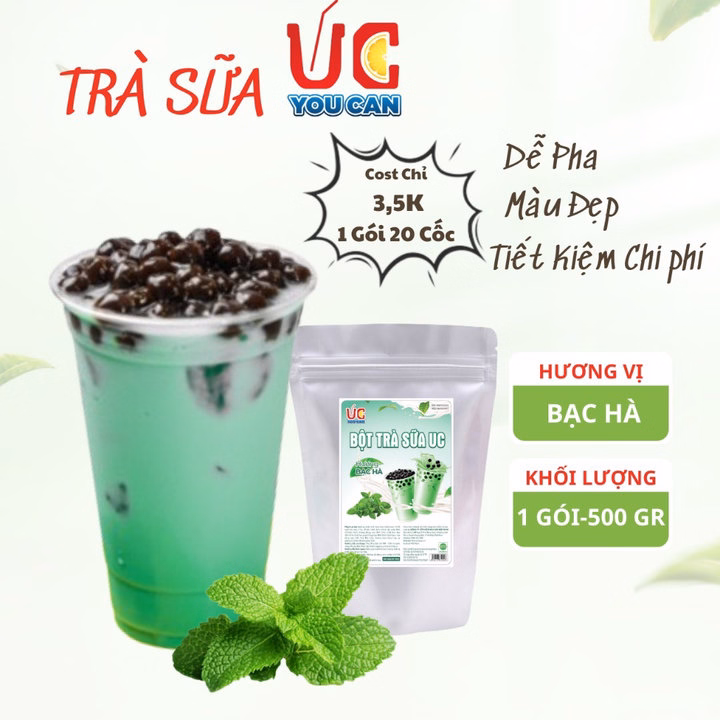 Trà Sữa Bạc Hà, Trà Sữa Đậm Vị, Thơm Ngon, Nước Uống Giải Khát Dễ Pha Túi 500Gr Tsbh - Lady'S Passion - Ảnh 3