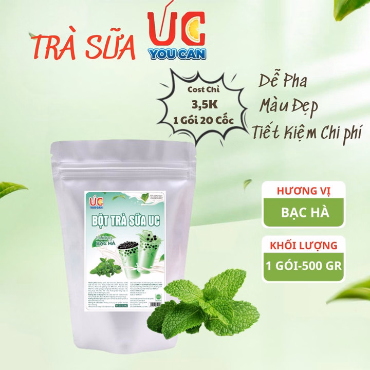 Trà Sữa Bạc Hà, Trà Sữa Đậm Vị, Thơm Ngon, Nước Uống Giải Khát Dễ Pha Túi 500Gr Tsbh - Lady'S Passion - Ảnh 2