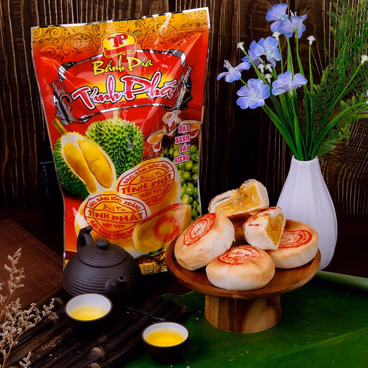 Bánh Pía Đặc Biệt Nhân Đậu Xanh Nhiều Sầu Riêng 3/4 Trứng - Tinhphat - Ảnh 4