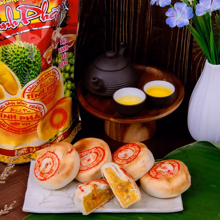 Bánh Pía Đặc Biệt Nhân Đậu Xanh Nhiều Sầu Riêng 3/4 Trứng - Tinhphat - Ảnh 5