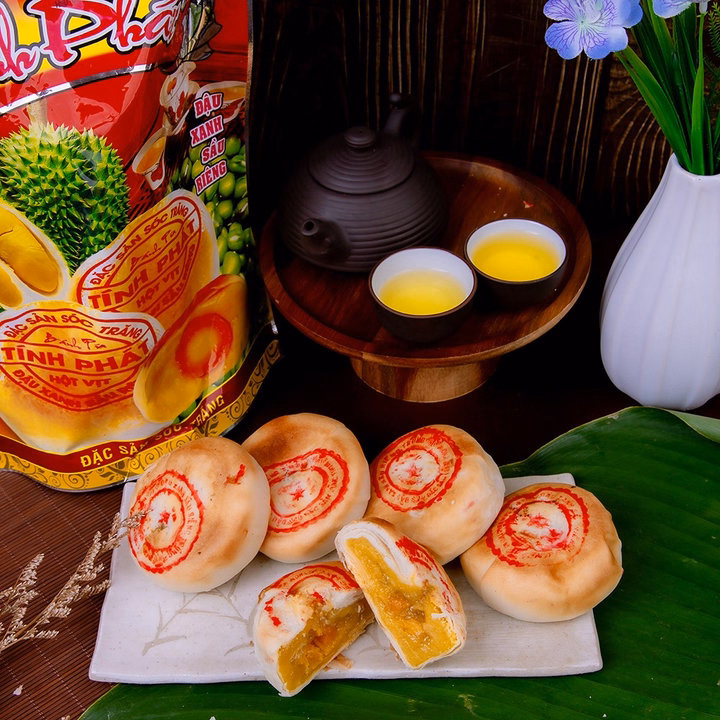Bánh Pía Đặc Biệt Nhân Đậu Xanh Nhiều Sầu Riêng 3/4 Trứng - Tinhphat - Ảnh 9