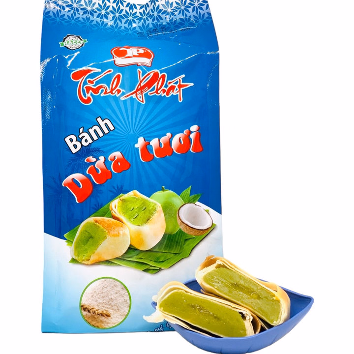 Bánh Pía Dừa Nhân Đậu Xanh Cơm Dừa Lá Dứa Xay Nhuyễn 300G - Tinhphat - Ảnh 2