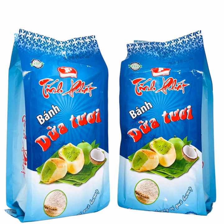 Bánh Pía Dừa Nhân Đậu Xanh Cơm Dừa Lá Dứa Xay Nhuyễn 300G - Tinhphat - Ảnh 3