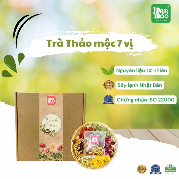 Trà Hoa Thảo Mộc 7 Vị Dưỡng Nhan Đẹp Da/ Hộp Mix 10 Gói Nhiều Vị - Bamboo