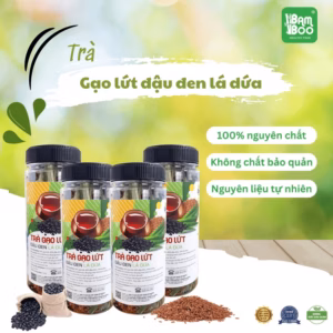 Combo 4 Trà Gạo Lứt Đậu Đen Lá Dứa 350G - Bamboo