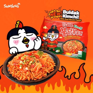 Lốc 5 Gói Mì Khô Gà Cay Vị Kim Chi Samyang 135G/Gói - Gdn