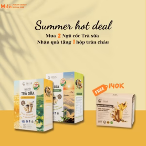 Combo_02 Hộp Ngũ Cốc Trà Sữa Zena_Tặng Trân Châu_Redmelon