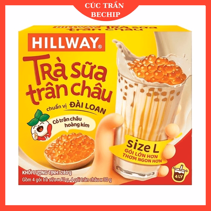 Trà Sữa Trân Châu Hillway Chuẩn Vị Đài Loan Có Trân Châu Hoàng Kim 280G/Hộp - Ctb756 - Ảnh 4