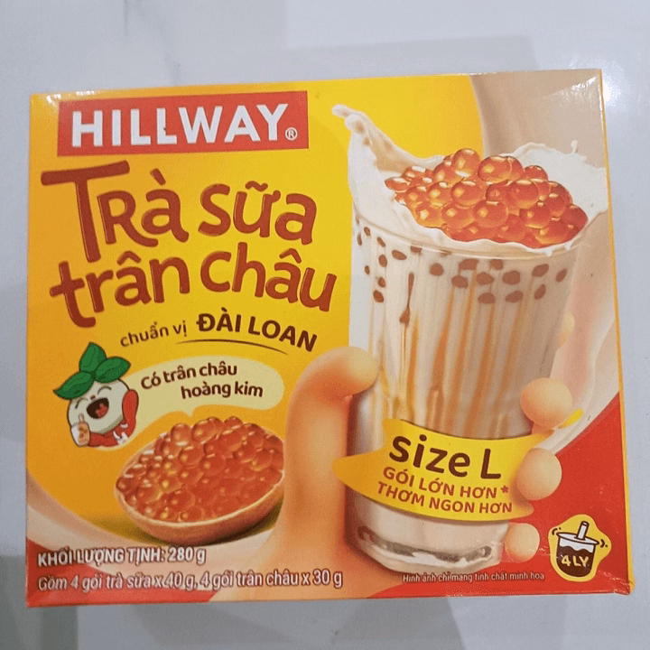 Trà Sữa Trân Châu Hillway Chuẩn Vị Đài Loan Có Trân Châu Hoàng Kim 280G/Hộp - Ctb756 - Ảnh 9