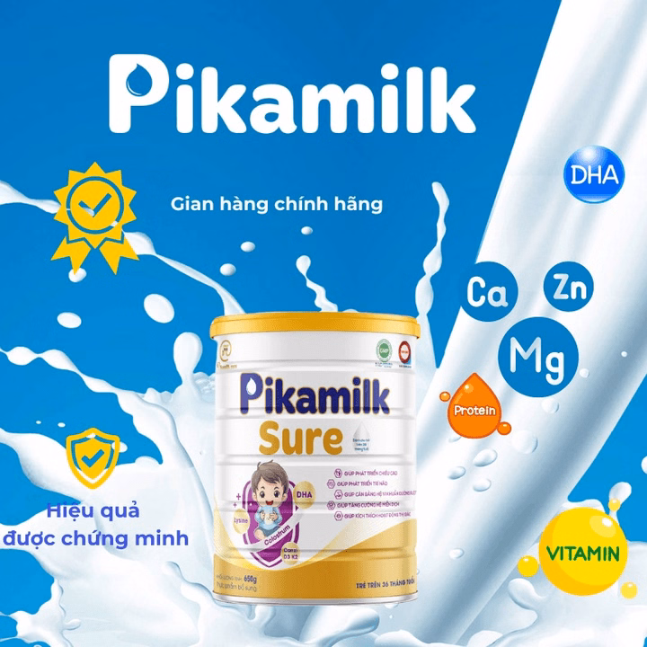 [Combo 3 Hộp} Sữa Pikamilk Sure Phát Triển Chiều Cao, Não Bộ, Tăng Cường Hệ Miễn Dịch Cho Bé Trên 36 Tháng Tuổi-Pikamilk - Ảnh 10
