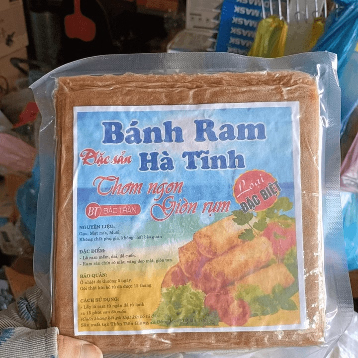Bánh Ram Hà Tĩnh, Tệp Ram, Vỏ Ram Cuốn Ngon Hảo Hạng, Hút Chân Không, Giòn Lâu, Dễ Cuốn 90-100 Tờ - Ctb764 - Ảnh 7