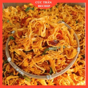 Khô Gà Lá Chanh Hương Vị Đậm Đà, Cay Nhẹ, Món Ăn Vặt Yêu Thích Của Giới Trẻ Túi 500G - Ctb630