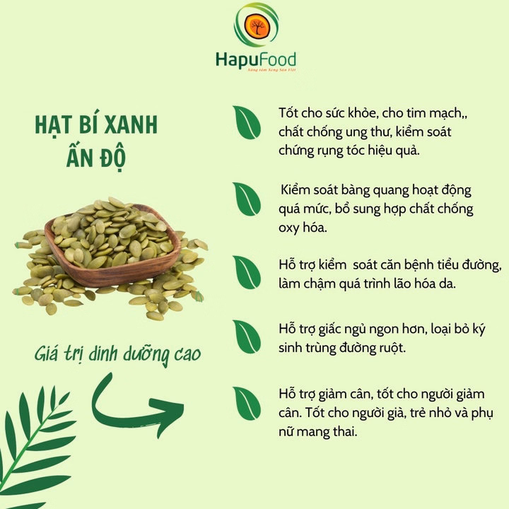 Hạt Bí Xanh Ấn Độ Hũ 500G, Dinh Dưỡng, Thơm Ngon H01 - Lady'S Passion - Ảnh 3