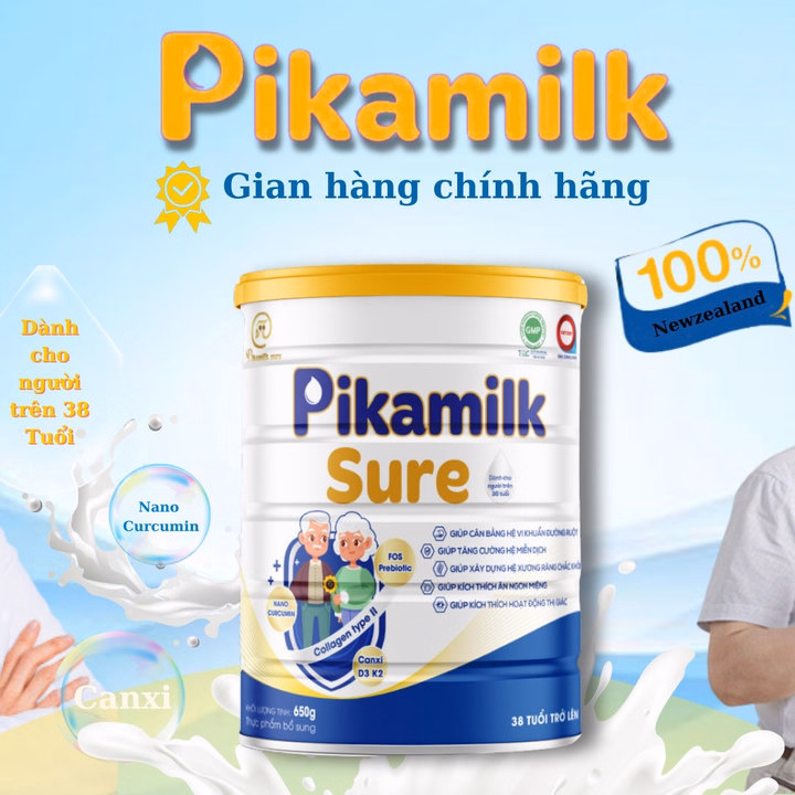 Sữa Pikamilk Sure Tăng Cường Hệ Cơ Xương Khớp Chống Loãng Xương Ở Người Trên 38 Tuổi - Pikamilk - Ảnh 6