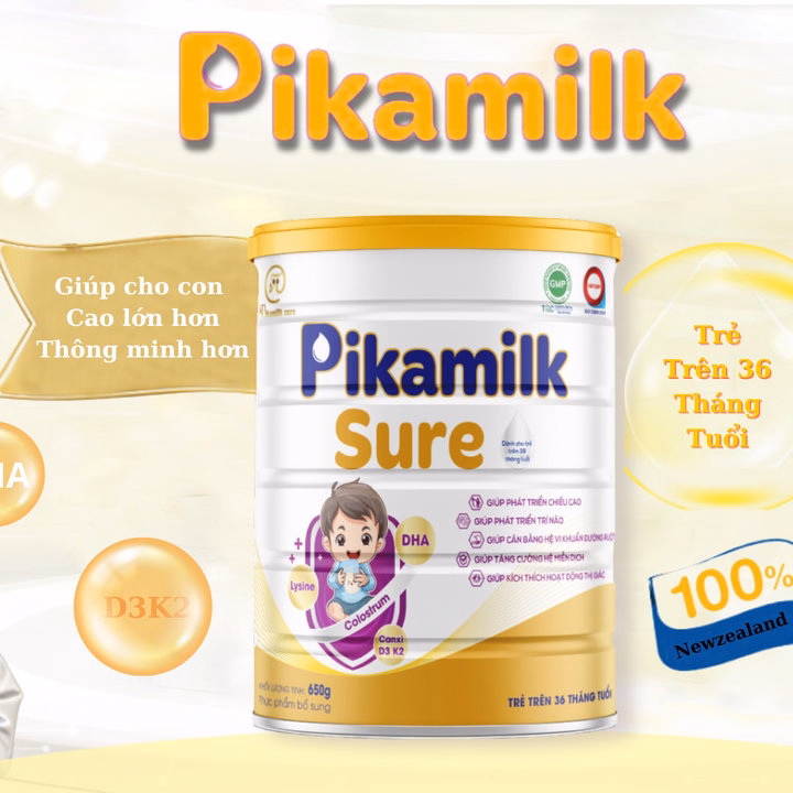 [Combo 3 Hộp} Sữa Pikamilk Sure Phát Triển Chiều Cao, Não Bộ, Tăng Cường Hệ Miễn Dịch Cho Bé Trên 36 Tháng Tuổi-Pikamilk - Ảnh 9