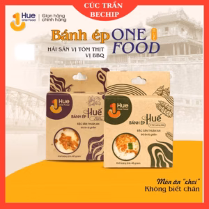 Bánh Ép Huế Hue One Food Size Lớn Vị Tôm Thịt Hải Sản, Vị Thịt Nướng Bbq Hộp 65G - Ctb789