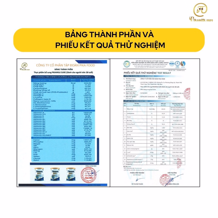 Sữa Pikamilk Sure Tăng Cường Hệ Cơ Xương Khớp Chống Loãng Xương Ở Người Trên 38 Tuổi - Pikamilk - Ảnh 2