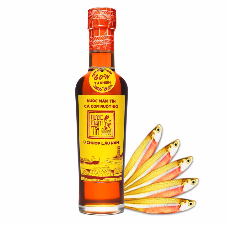 01 Chai Nước Mắm Tĩn (Chai Thủy Tinh) Cá Cơm Ruột Đỏ Độ Đạm 60N 250Ml - Nước Mắm Tĩn - Ảnh 2