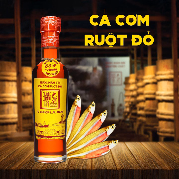 01 Chai Nước Mắm Tĩn (Chai Thủy Tinh) Cá Cơm Ruột Đỏ Độ Đạm 60N 250Ml - Nước Mắm Tĩn - Ảnh 4