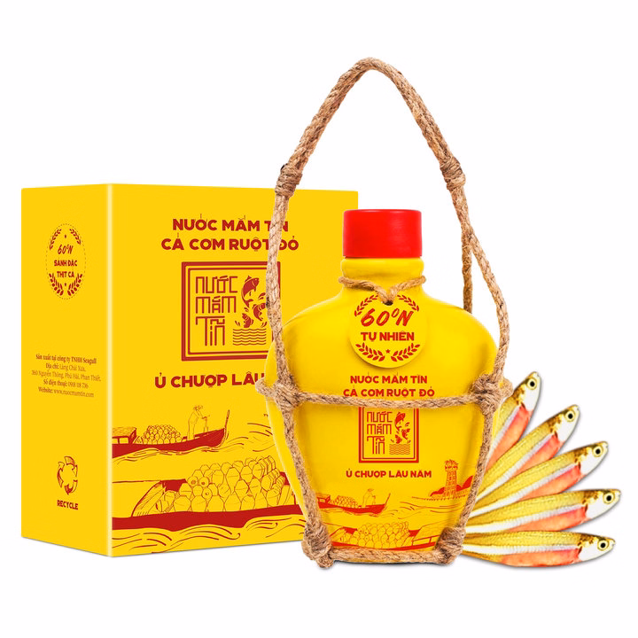 01 Bình Gốm Nước Mắm Tĩn Cá Cơm Ruột Đỏ Độ Đạm 60N 250Ml - Nước Mắm Tĩn - Ảnh 2