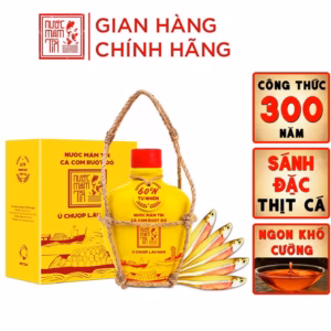 01 Bình Gốm Nước Mắm Tĩn Cá Cơm Ruột Đỏ Độ Đạm 60N 250Ml - Nước Mắm Tĩn
