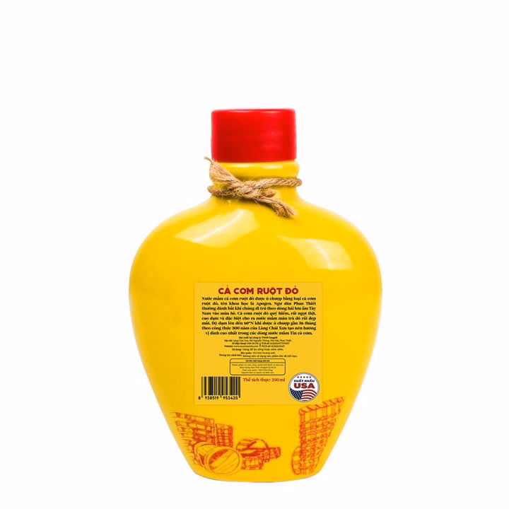 01 Bình Gốm Nước Mắm Tĩn Cá Cơm Ruột Đỏ Độ Đạm 60N 250Ml - Nước Mắm Tĩn - Ảnh 3
