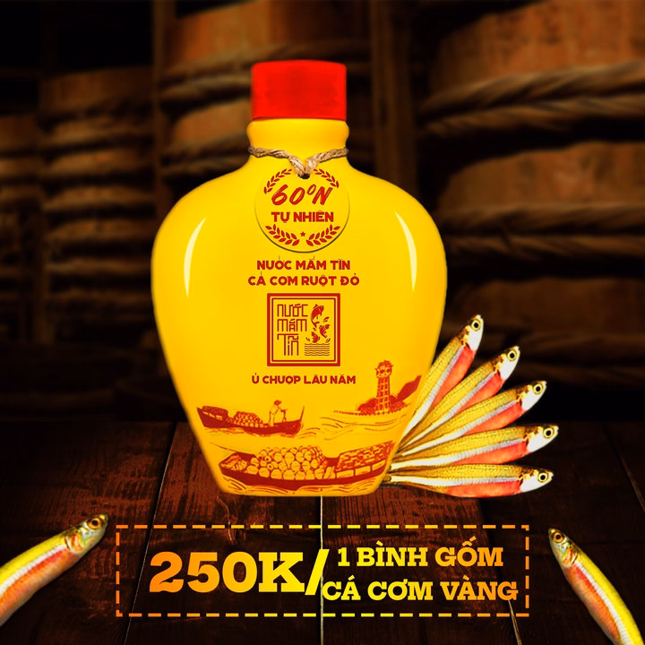01 Bình Gốm Nước Mắm Tĩn Cá Cơm Ruột Đỏ Độ Đạm 60N 250Ml - Nước Mắm Tĩn - Ảnh 4