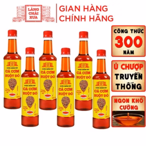 [Thùng 6 Chai] Nước Mắm Nhỉ Cá Cơm Ruột Đỏ 525Ml - Làng Chài Xưa