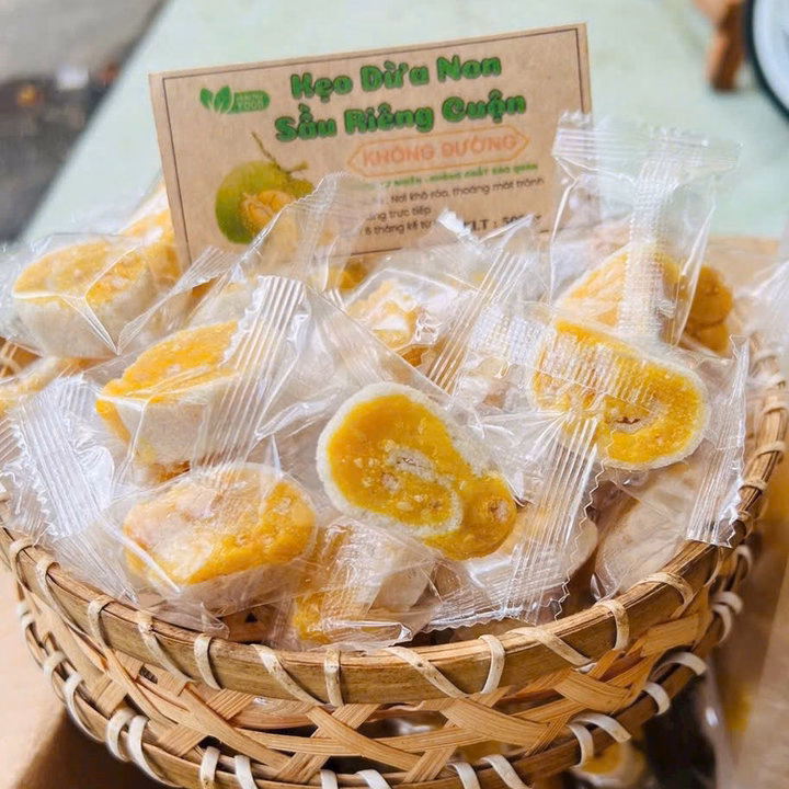 Kẹo Dừa Non Sầu Riêng Cuộn Độc Đáo Thơm Ngon Chuẩn Vị 500G - Winnie House - Ảnh 5
