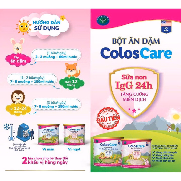 Bột Ăn Dặm Nutricare Coloscare Bổ Sung Sữa Non Và Dinh Dưỡng Cho Bé Yêu Lon 200G L070 - Lady'S Passion - Ảnh 8