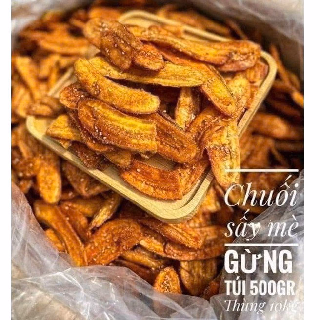 Chuối Sấy Mè Gừng Giòn Ngọt Ngon Khó Cưỡng 500G - Winnie House - Ảnh 5