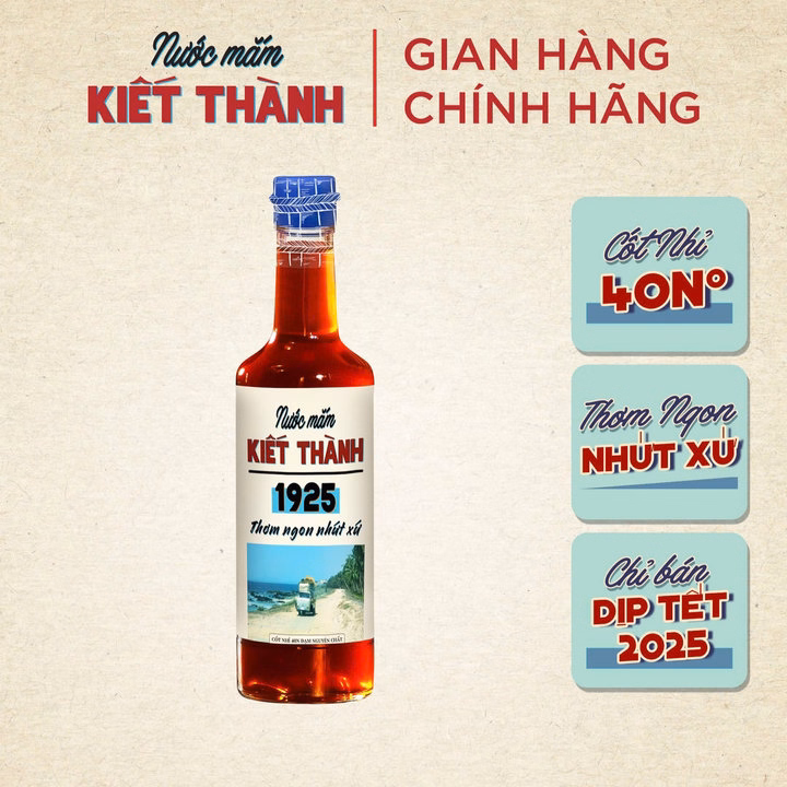 01 Chai Nước Mắm Kiết Thành Thơm Ngon Nhứt Xứ 500Ml Cốt Nhỉ 40 Độ Đam Nguyên Chất - Nước Mắm Tĩn