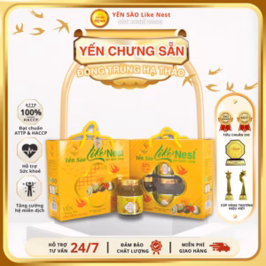 Giỏ Mini 6 Hủ Yến Chưng Đông Trùng Hạ Thảo Like Nest 32% Tổ Yến