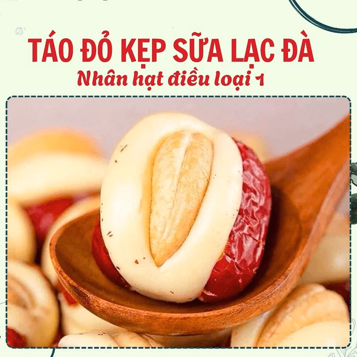 Táo Đỏ Tân Cương Kẹp Sữa Lạc Đà Hạt Điều Thơm Ngon Bổ Dưỡng Hàng Loại 1 Tốt Cho Sức Khỏe Ctb823 - Bechip