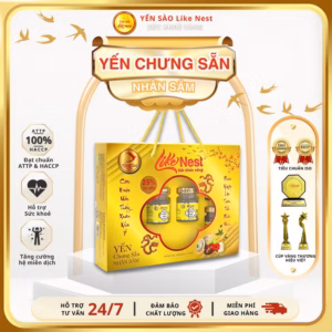 [Giỏ Quà 6 Hủ Tặng 1 Hủ Yến Lẻ] Yến Chưng Nhân Sâm 35% Yến Like Nest - Like Beauty