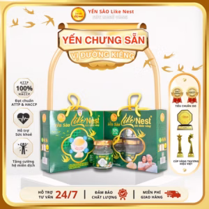 [Giỏ Quà 6 Hủ Tặng 1 Hủ Yến Lẻ] Yến Chưng Sẵn Vị Đường Ăn Kiêng Like Nest 32%