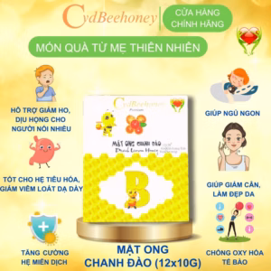 Hộp Mật Ong Chanh Đào 12X10G - Cvdbeehoney