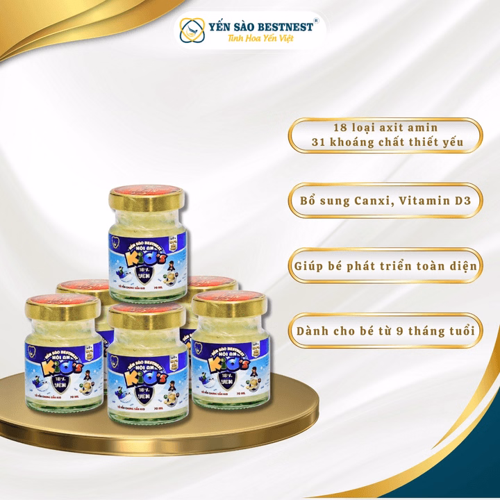 Yến Sào Bestnest Hội An - Hũ Yến Chưng Sẵn Kid'S 18% - Hũ 70Ml - Ảnh 2