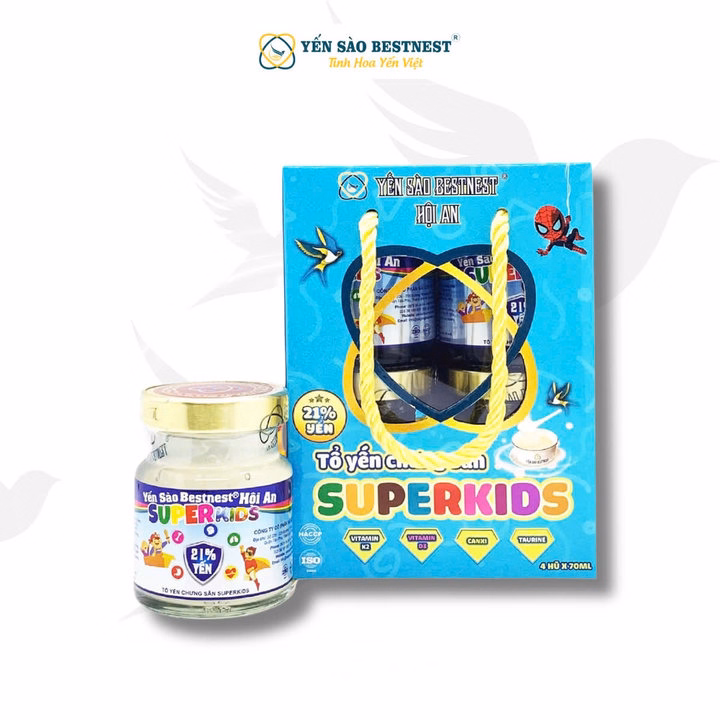 Yến Sào Bestnest Hội An - Yến Sào Chưng Sẵn Superkid'S 21% - Hộp 4 Hũ X 70Ml - Ảnh 3