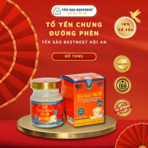 Yến Sào Bestnest Hội An - Hũ Yến Chưng Sẵn Đường Phèn 18% - Hũ 70Ml