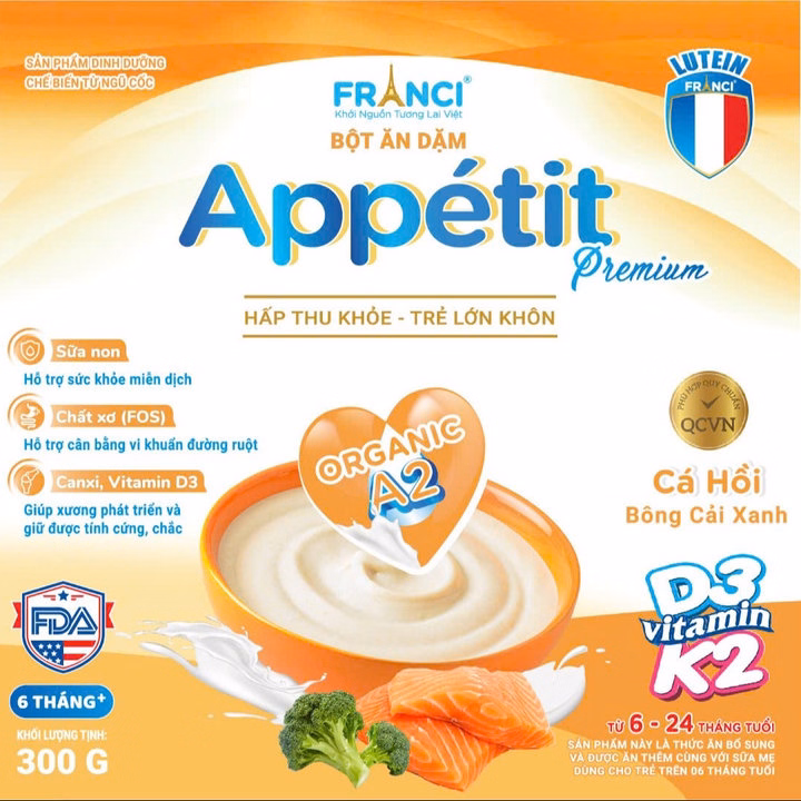 Bột Ăn Dặm Appétit- Cá Hồi Bông Cải Xanh - Ảnh 3